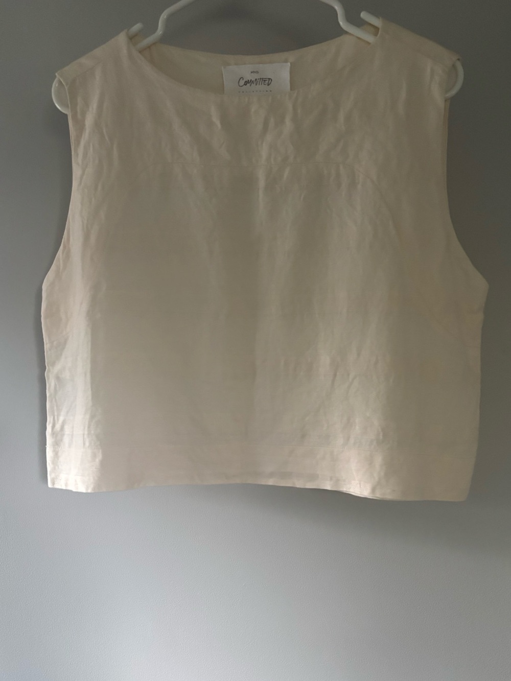 Organic Cotton Sleeveless Boxy Crop Top
